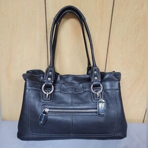 Coach Penelope Black Leather Shoulder Bag